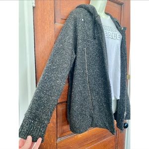 IRO Lashay Oversized Hooded Zipper Cardigan With Pockets 1